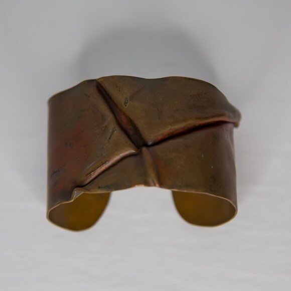 Bronze Cuff Hand Forged Bracelet Bangle Cuff - Picture 6 of 6